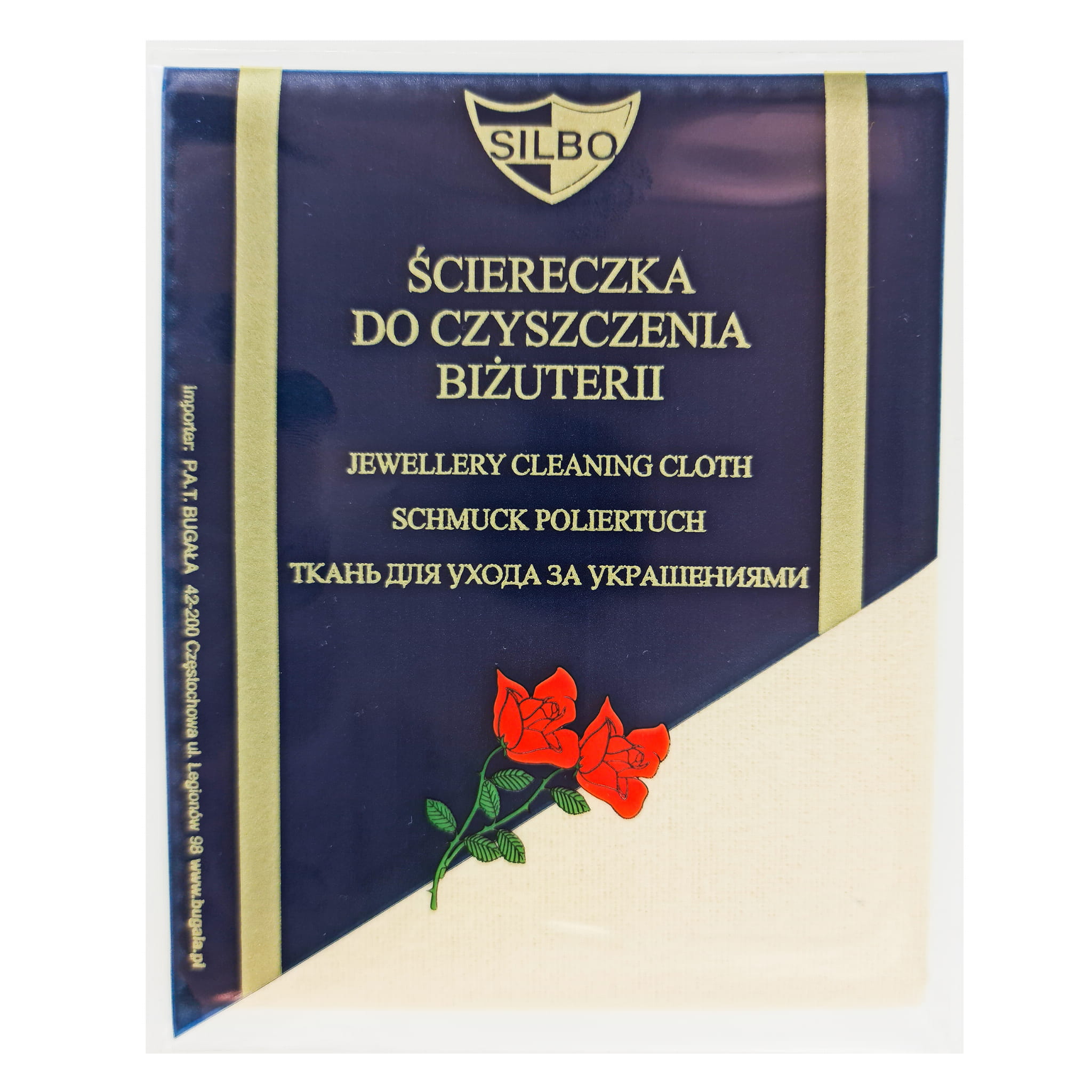 Ściereczka Do Czyszczenia Biżuterii Złotej oraz Srebrnej - Silbo